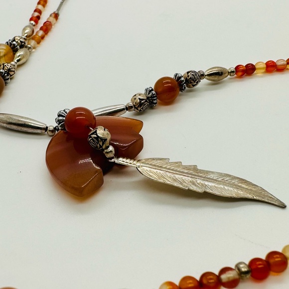 Vintage Totem Bear Southwestern Necklace - Picture 13 of 16